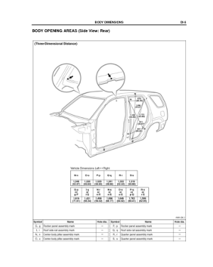 2003-2008 TOYOTA 4Runner Repair Manual, Body Panel Anti-Chipping Paint Application Areas